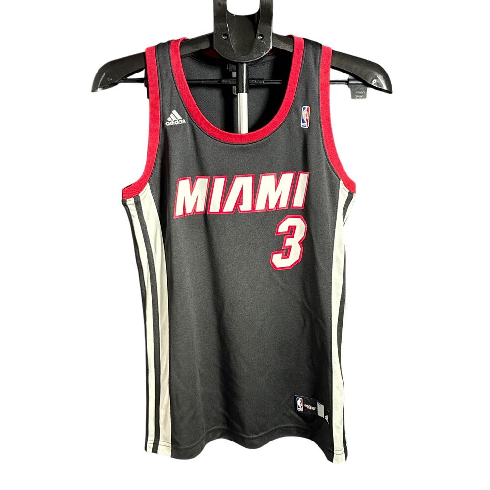 Adidas NBA Dwyane Wade Miami Heat Basketball Jersey, Size Medium